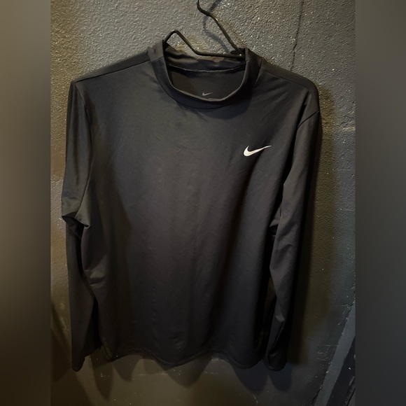 Nike Black Long Sleeve Performance Dri Fit Tee - Picture 1 of 4